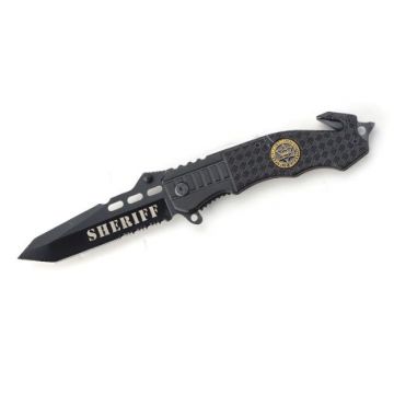 "Sheriff " Rescue Style Action Assist Knife 4.5" Closed
